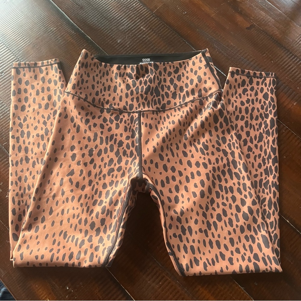 Good American Leopard Print High-Waisted Leggings